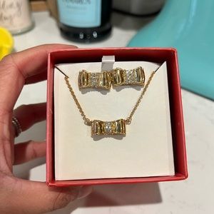 Kate Spade Bow Earring and Necklace Set